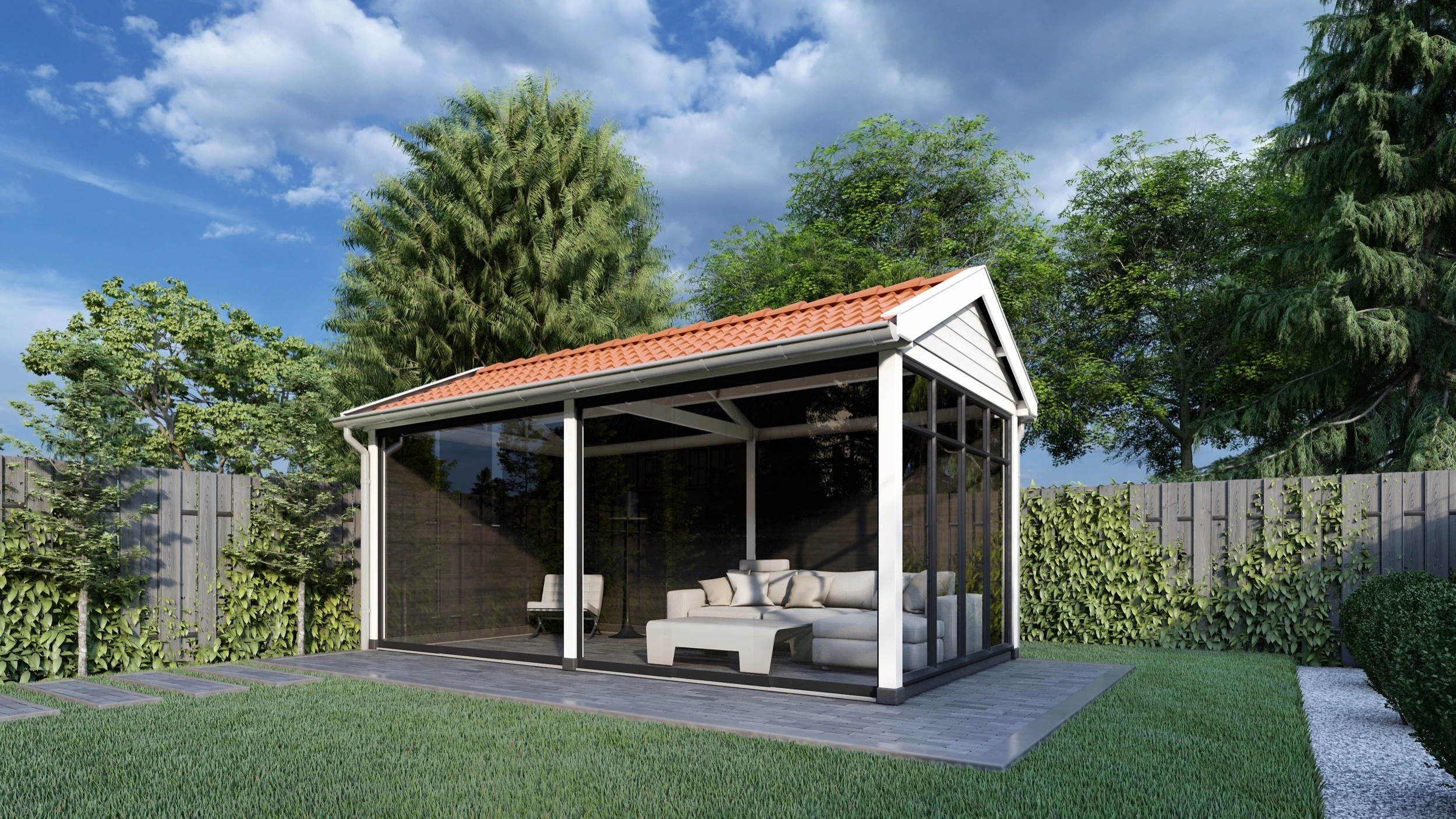 Trendhout Douglas Overkapping Zadeldak Betula 750 x 415 cm - Afbeelding 3